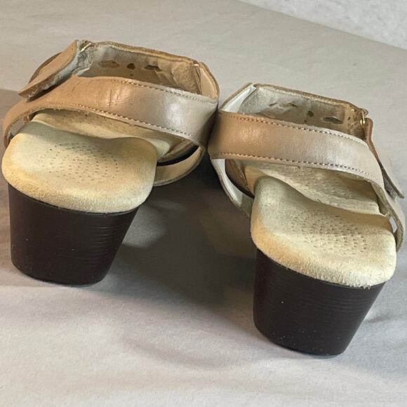 SAS Tripad Comfort Womens Size 7.5N Beige Sandals Leather Sunburst Cushioned - Picture 3 of 10